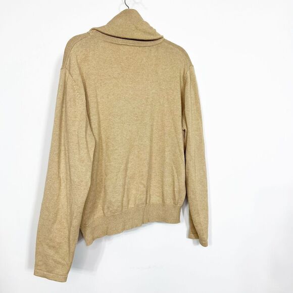 HOPE Ringstrand Lean Sweater Womens 12 Tan Knit Turtleneck Tan Oversized 42 - Picture 2 of 6